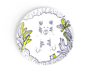 CONNECT THE DOTS - Porcelain dinner plate for children _ Non Sans Raison